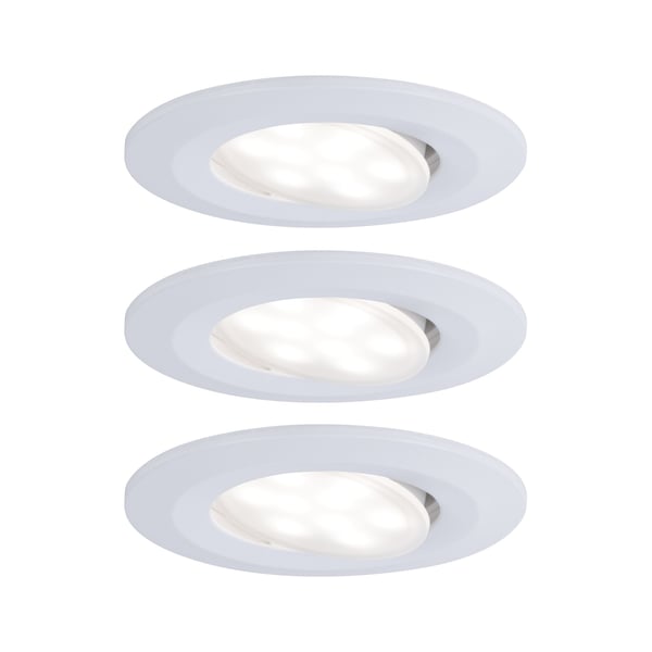 Paulmann Infälld LED lampa Calla IP65 rund 90 mm 30° 3x5,2W 3x460lm 230V dimbar 4000K Vit matt