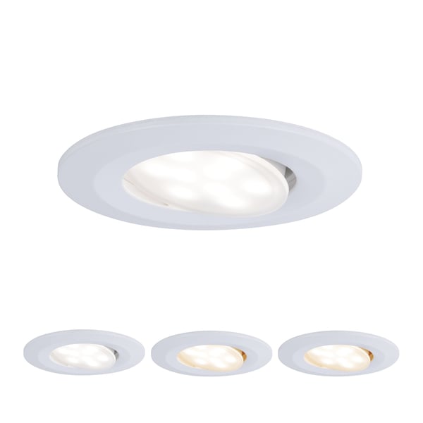 Paulmann Infälld LED lampa Calla IP65 rund 90 mm 30° 5W 400lm 230V White Switch Vit matt