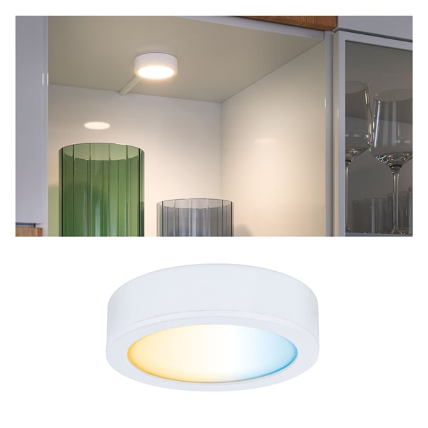 Paulmann CleverConnect LED strålkastare Disc Spot CleverConnect Tunable White 2,1W Vit matt Paulmann CleverConnect LED strålkastare Disc Spot CleverConnect Tunable White 2,1W Vit matt