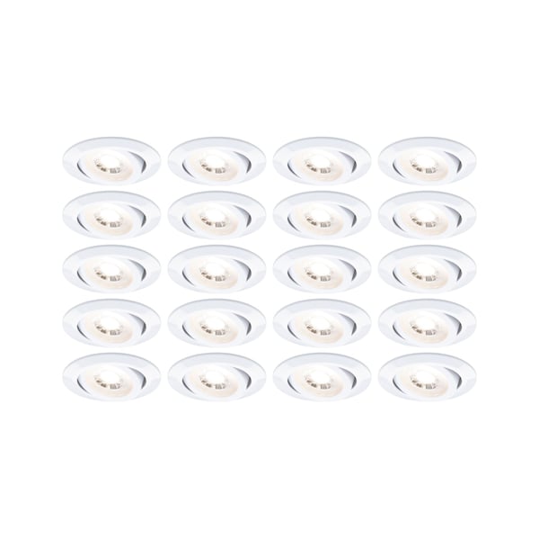 Paulmann Infälld LED lampa rund 82 mm 70° 20x4,8W 20x450lm 230V 3000K Vit