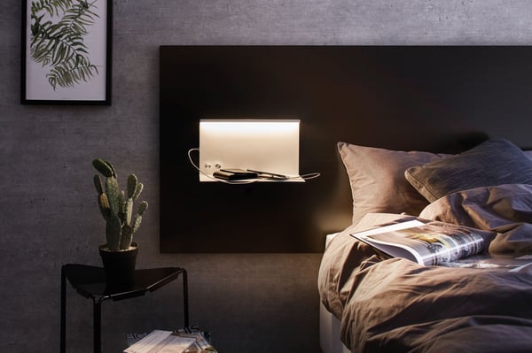 Paulmann LED vägglampa Jarina 3000K 370lm / 160lm 230V 4,5W / 1,6W dimbar Vit