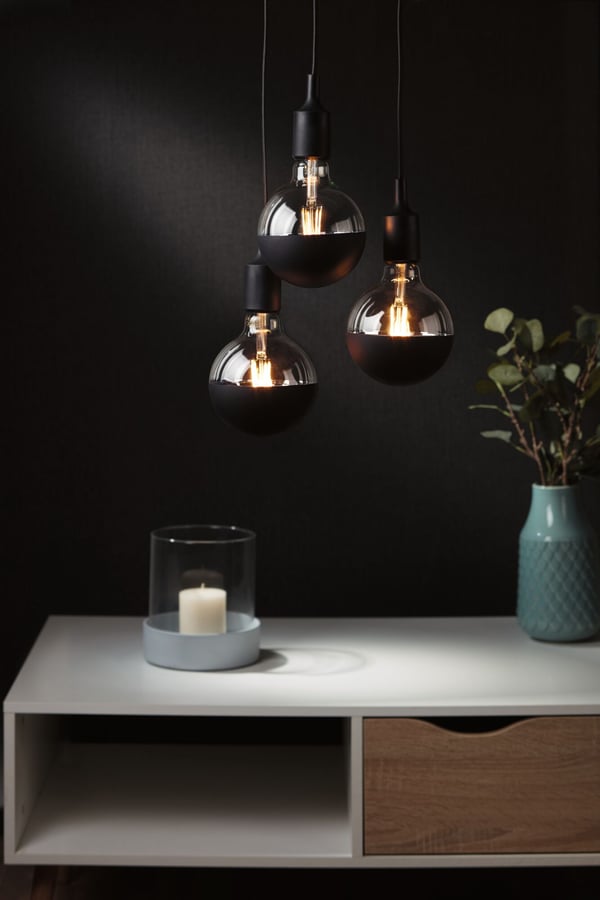 Paulmann Modern Classic Edition Standard 230V LED Globe Huvudspegel E27 G95 600lm 6,5W 2700K dimbar Toppreflektor svart matt