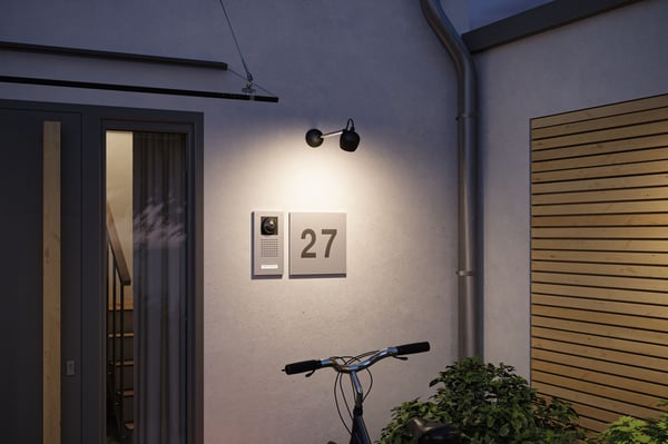 Paulmann LED vägglampa för utomhusbruk Smart Home Zigbee 3.0 Kikolo IP65 90 mm RGBW+ 6,2W 440lm 230V Antracit Plast, Aluminium