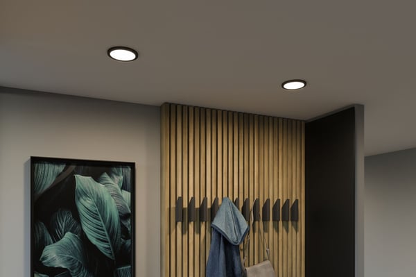 Paulmann VariFit Infälld LED panel Areo panel IP44 rund 118 mm 6,5W 550lm 3000K Svart
