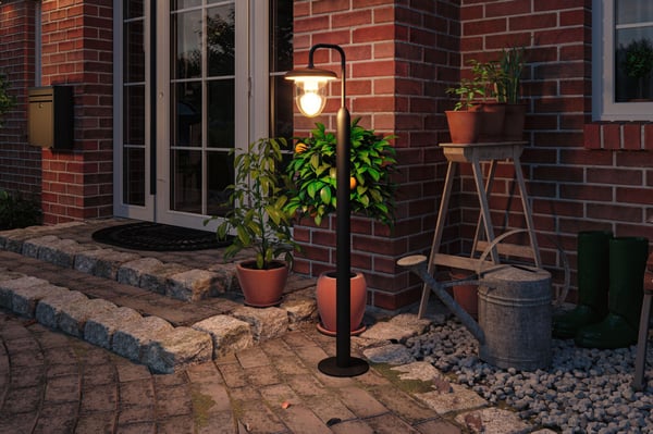Paulmann Vägglampa för utomhusbruk Vintario Havsvattentålig IP44 rund 180x305 mm max. 20W 230V Antracit Aluminium, Plast