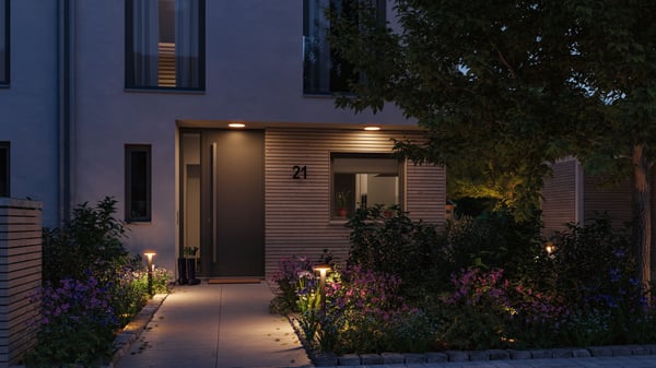Paulmann LED pollare Smart Home Zigbee 3.0 Plate Insektsvänlig IP44 cylindrisk 600 mm Tunable Warm 5,5W 280lm 230V Antracit Metall, Plast