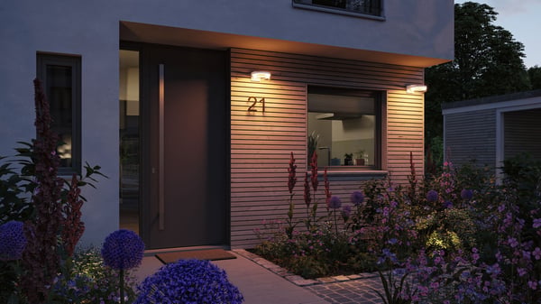 Paulmann LED vägglampa för utomhusbruk Smart Home Zigbee 3.0 Capera IP44 231 mm Tunable Warm 12,5W 800lm 230V Vit Aluminium