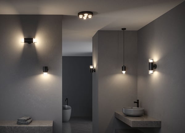 Paulmann Selection Bathroom Vägg /taklampa Kame IP44 3000K 4x500lm 230V 4x4,2W Signal svart