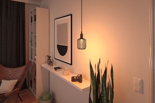 Paulmann Metallic Glow Standard 230V LED-ljuskälla Zyl E27 110lm 3,5W 1800K Svart