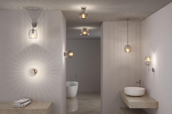 Paulmann Selection Bathroom Vägglampa Ruya IP44 E14 230V max. 20W dimbar Glas, Krom