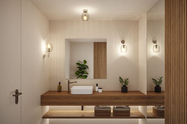 Paulmann Selection Bathroom Vägglampa Ruya IP44 E14 230V max. 20W dimbar Glas, Krom