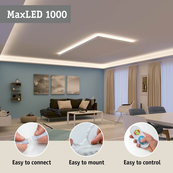 Paulmann MaxLED 1000 Set Kök Comfort Indirekt 3m beschichtet IP44 35W 880lm/m 2700K 60VA