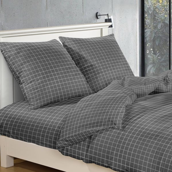 Puuvillaiset vuodevaatteet 220x200 ruudullinen