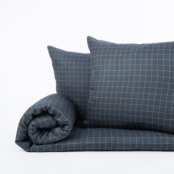 Puuvillaiset vuodevaatteet 200x200 ruudullinen