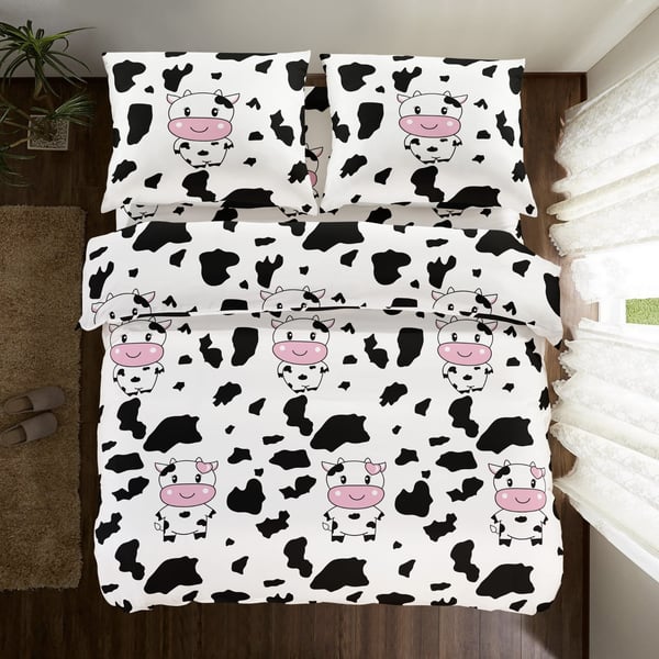 Bomullssängkläder 200x200 Happy Cow puuvilla-sänkyliina