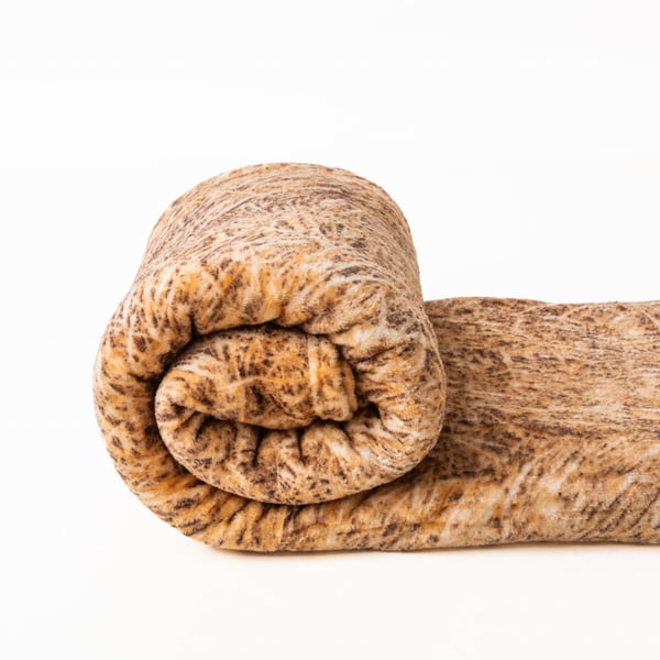 Fleece tæppe 170x210 stråblad