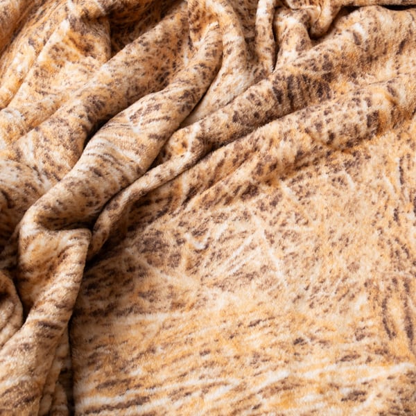 Fleece tæppe 170x210 stråblad