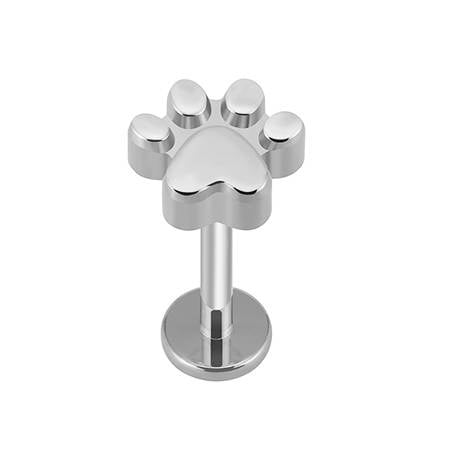 Titanhänge för labret, silverfass, helixsnäcka, 1,2/8