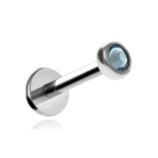 Titan labret-korvakoristi sinisellä kristallilla hopea 1,2/6/3