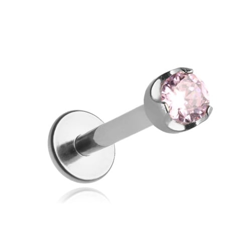 Titan labret örhänge med rosa zirkonia 1,2/6/3,5 Titan labret örhänge med rosa zirkonia 1,2/6/3,5