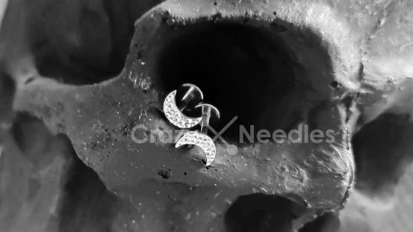 Titan örhänge labret måne silver helix conch 1.2/8