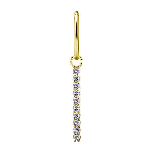 Vedhæng - CoCr NF - guld XL - premium zirkoner - D-038