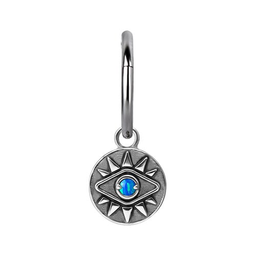 Berlock öga med opal silver D-056
