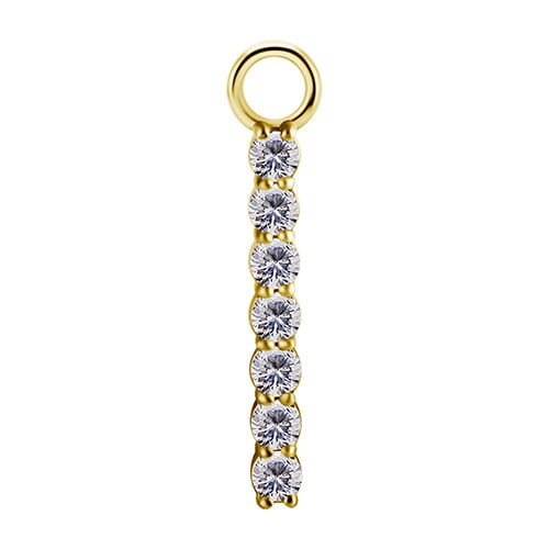 Vedhæng - CoCr NF - guld L - premium zirkoner - D-038