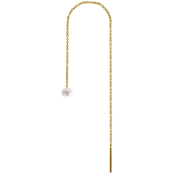 Guldørering med en hvid perle - KU-054