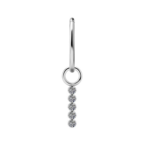 Titanberlock premium zirkon silver M D-060