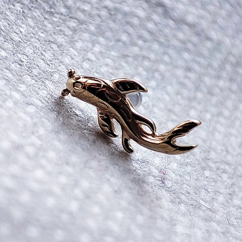 14 karat guld koi fiskehætte - GD14K-002