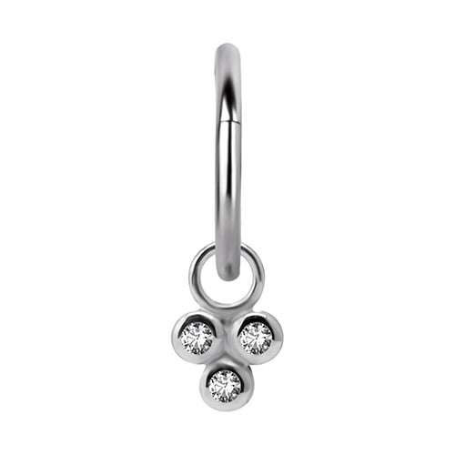 Berlocker med zirkoner silver D-055