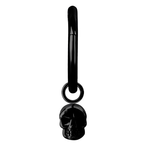 Berlock dödskalle svart D-008