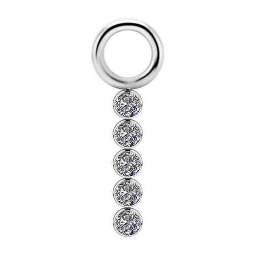 Titanberlock premium zirkon silver M D-060