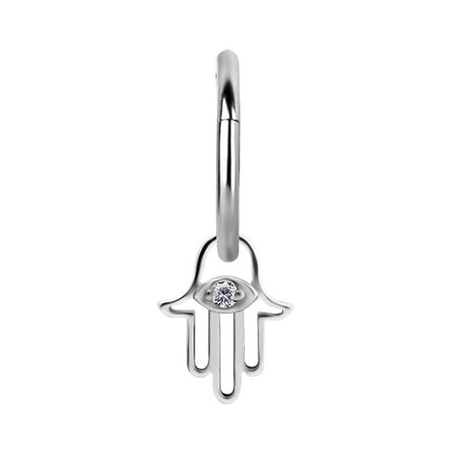 Berlock silverhand av Fatima med vit zirkon D-068