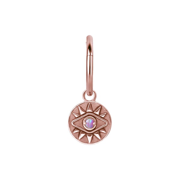 Berlock öga med opal roséguld D-056
