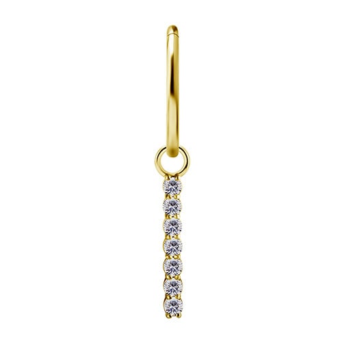 Vedhæng - CoCr NF - guld L - premium zirkoner - D-038