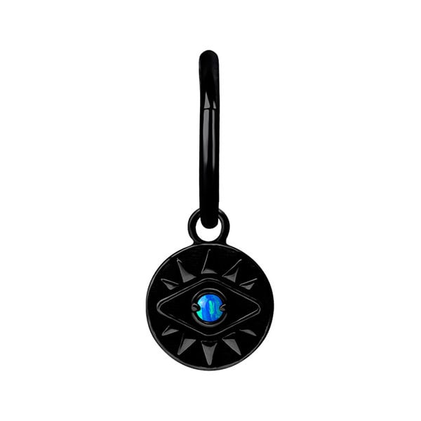 Berlock öga med opal svart D-056