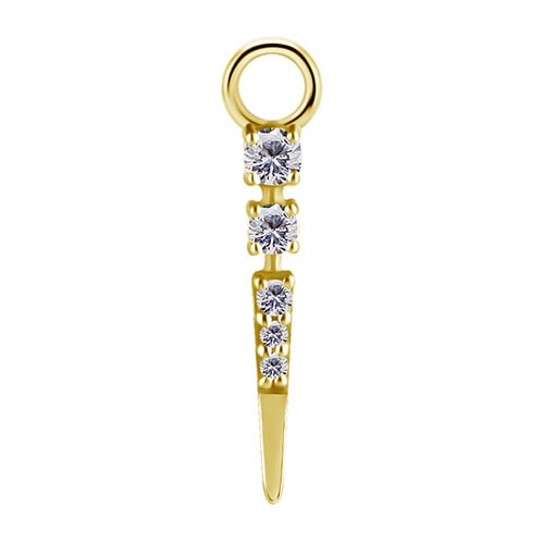 Vedhæng - CoCr NF - guld - premium zirkoner - D-043