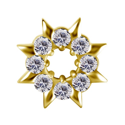 Berlocker CoCr NF dekorativt guld premium zirconia D-046 Berlocker CoCr NF dekorativt guld premium zirconia D-046