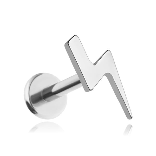 Titan labret örhänge blixt silver 1,2/6 Titan labret örhänge blixt silver 1,2/6
