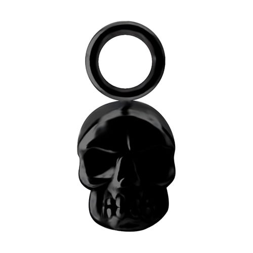Berlock dödskalle svart D-008