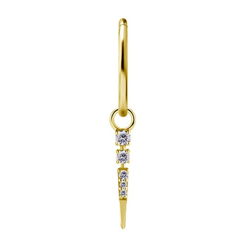 Vedhæng - CoCr NF - guld - premium zirkoner - D-043