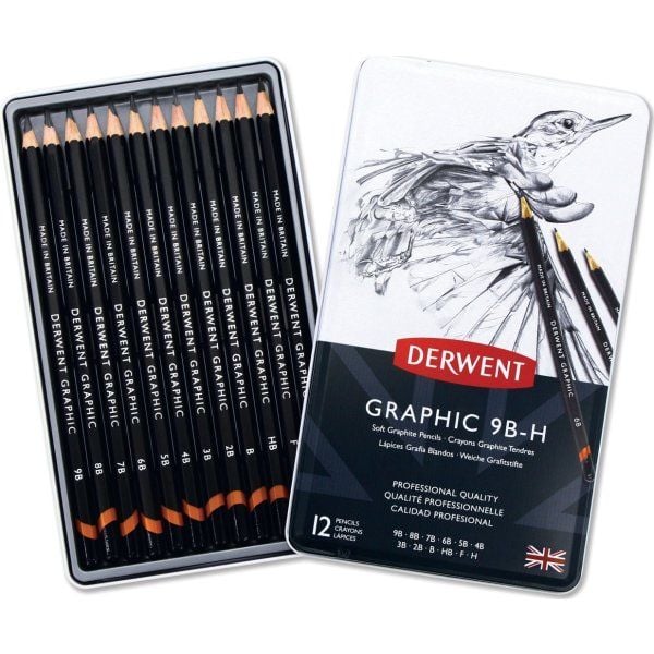Derwent grafitpennor 12 st set "soft"