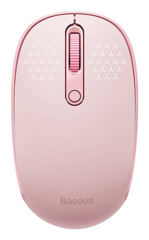 Baseus F01B, Oikeakätinen, RF Wireless + Bluetooth, 1600 DPI, Vaaleanpunainen