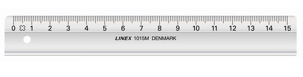 Linex 1015M koulun viivoitin 15 cm, leveys 22 mm