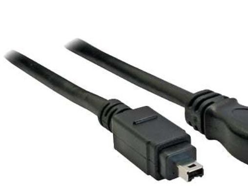 InLine FireWire M-M 1m, Svart, 1 m, 9-p, 4-p, Hane/Hane, 1 styck