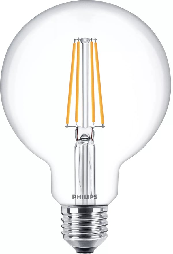 Philips Hehkulankalamppu, kirkas 60 W G93 E27, 7 W, 60 W, E27, 806 lm, 15000 h, Lämmin valkoinen
