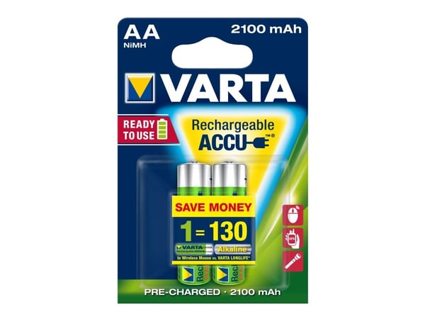 Varta Longlife 56706 - Batteri 2 x AA type - NiMH - (genopladelige) - 2100 mAh (pakke med 2)