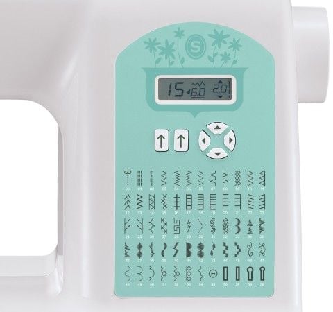 Singer Starlet 6660 ompelukone, 60 tikkiä, 4 yksivaiheista napinläpeä, LCD